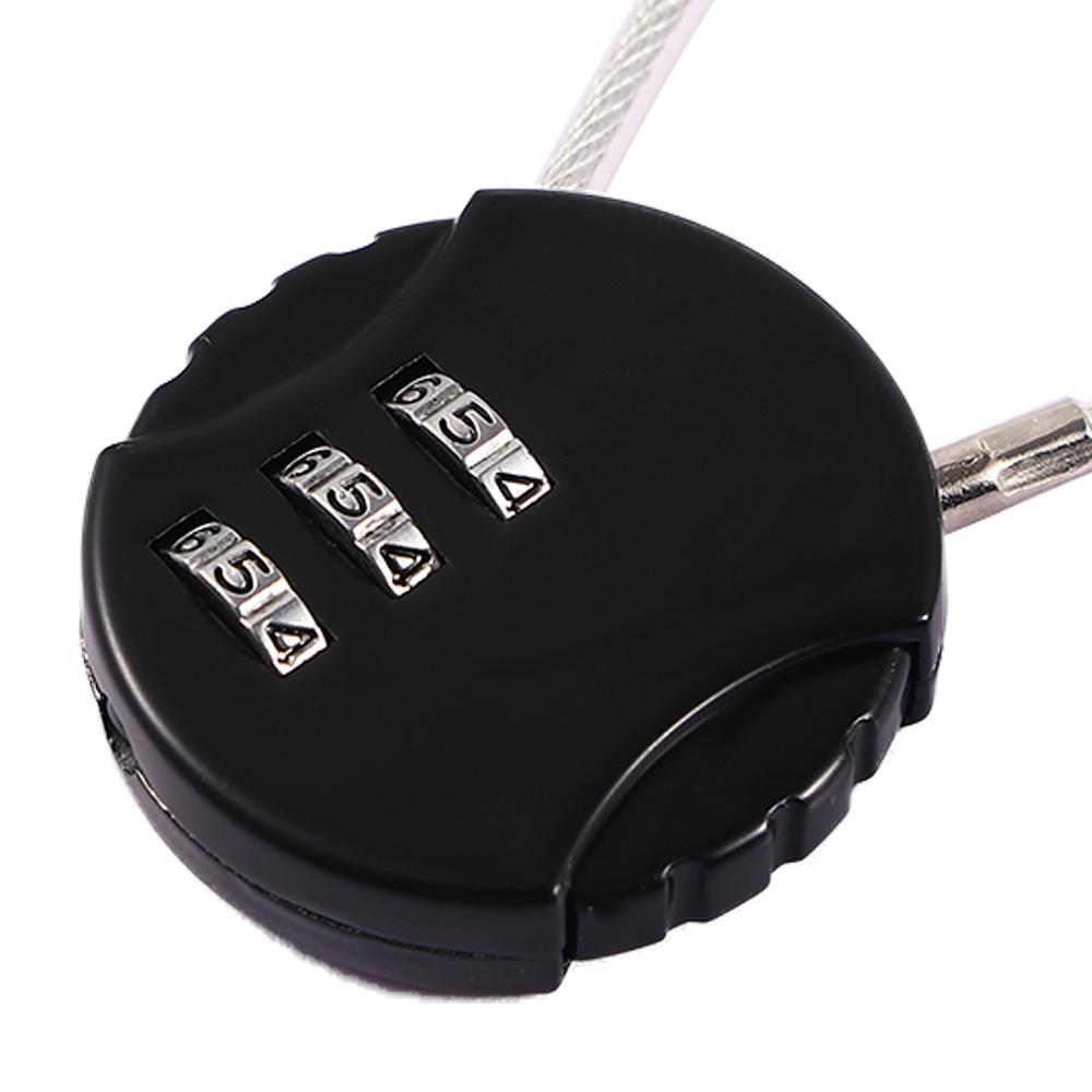Accessories Hiking 3 Digit Combination Ball Shaped Bicycle Lock Trunk Locks Gym Padlock Code Lock