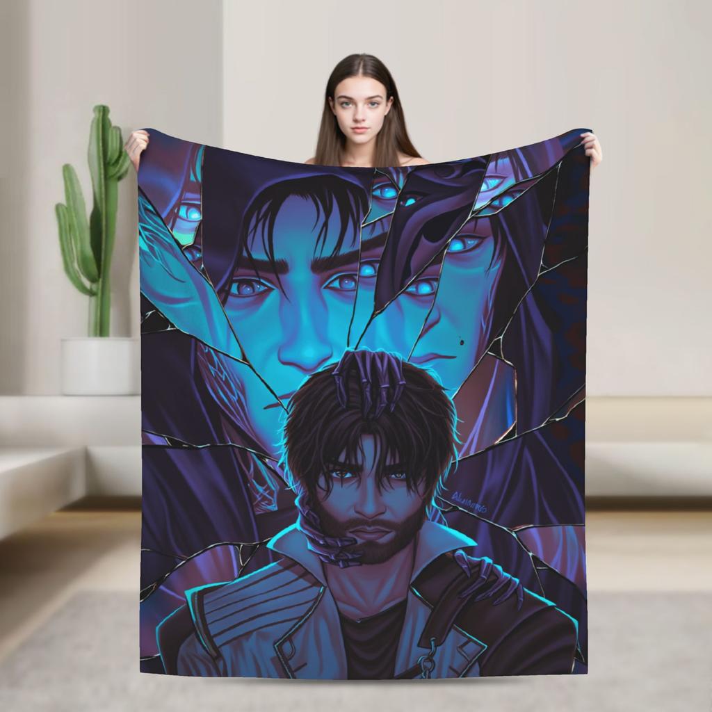 Arcane Flannel Blanket Viktor Game Anime Jinx Jayce Jesus Sevika Soft Warm Throw Blanket for Bedroom Bedspread Sofa Bed Cover