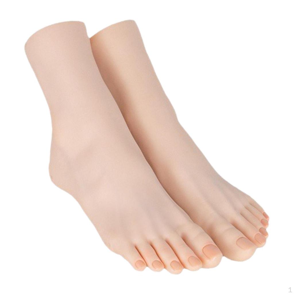 Female Mannequin Feet Display Foot Model Stand Manicure Tool Ankle Bracelet Shoes Sock for