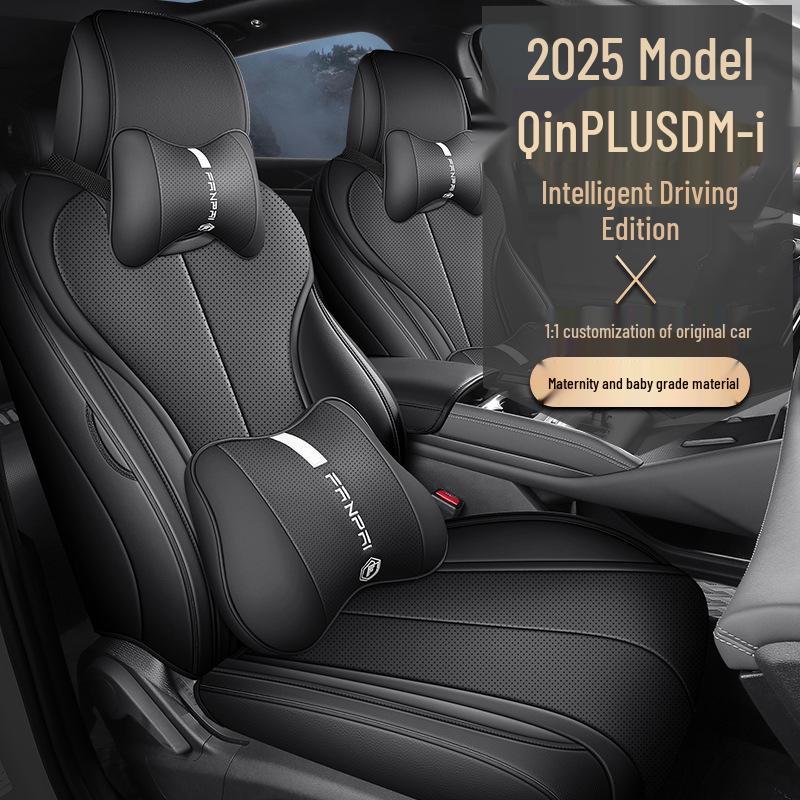Universal Leather Car Seat Cushion for 25 BYD Qin PLUS DM-i Models