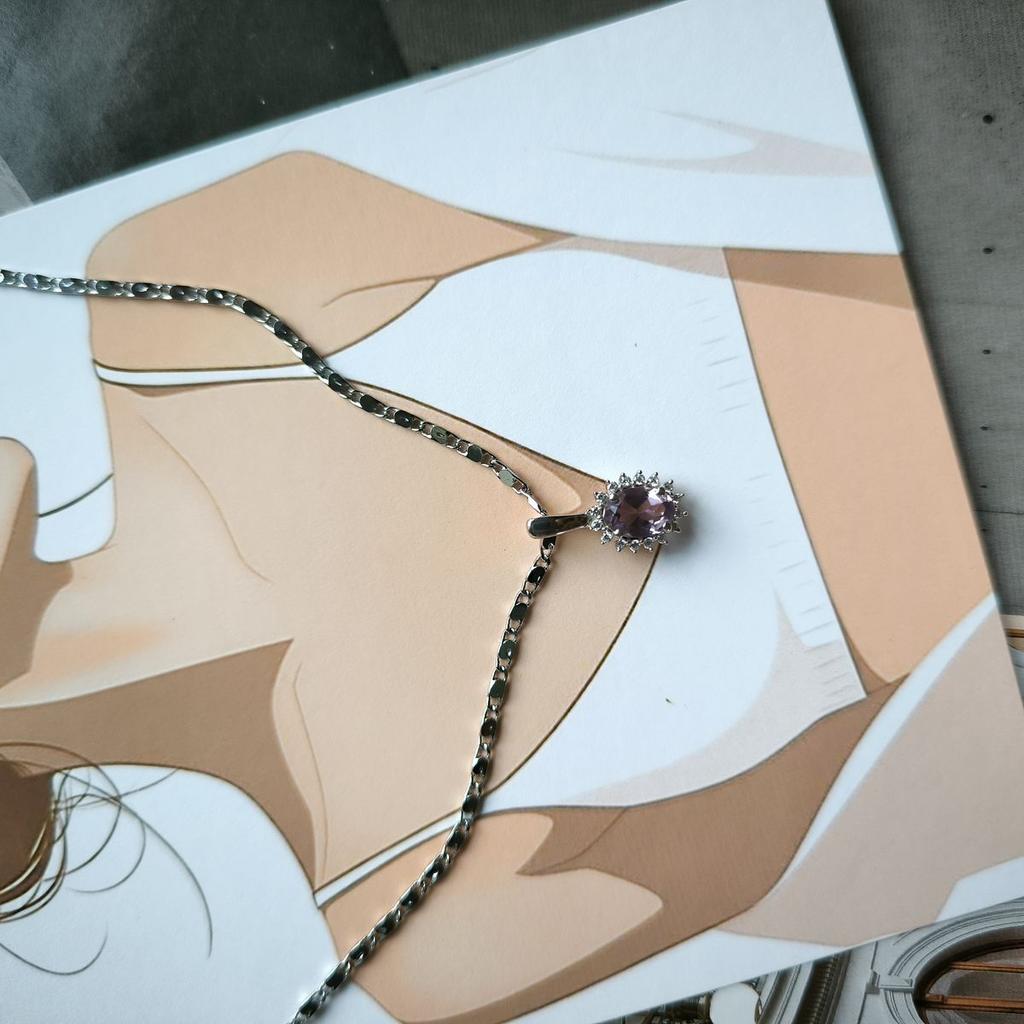 Серебряная подвеска с аметистом 0.821ct (2189169)