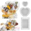 DIY Heart Resin Silicone Mold Photo Frame Crystal Epoxy Resin Molds Bookends Organize Silicone Molds Office Home Decoration