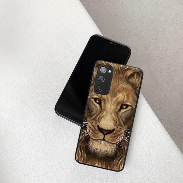 Черный силиконовый чехол для телефона с рисунком супер льва для Samsung Note 20 Ultra 10 9 8 Galaxy S20 Fe S21 S22 5g S10 Plus, матовый мягкий чехол