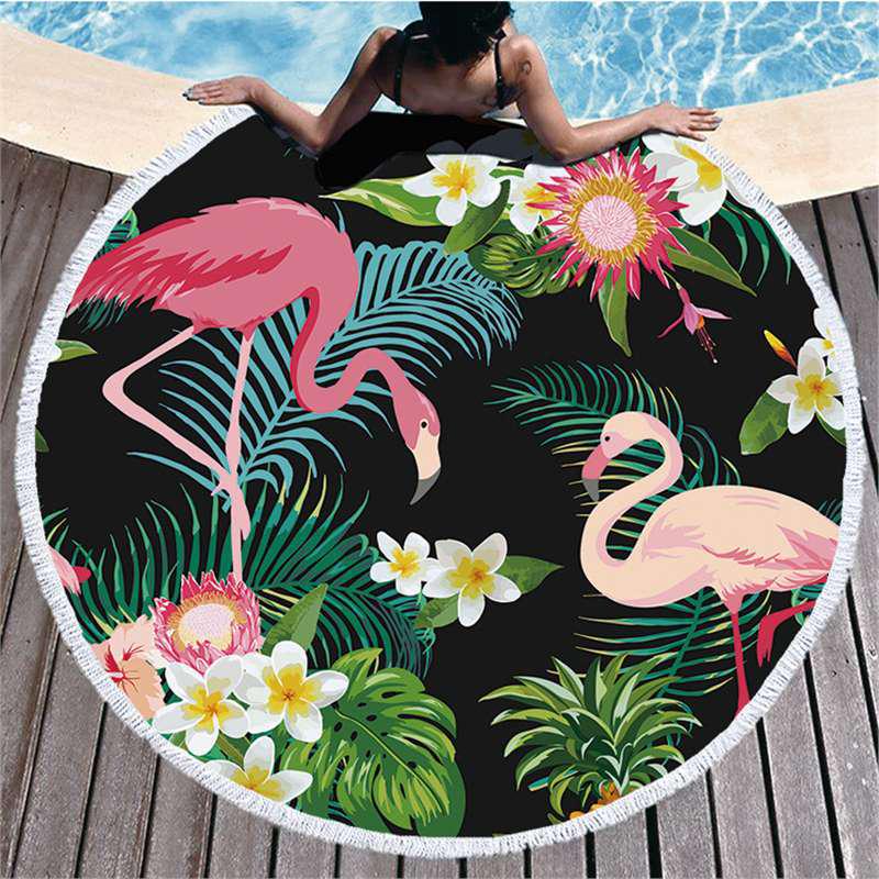 Flamingo Series Ultra-Fine Fiber Beach Towel & Indoor/Outdoor Mat