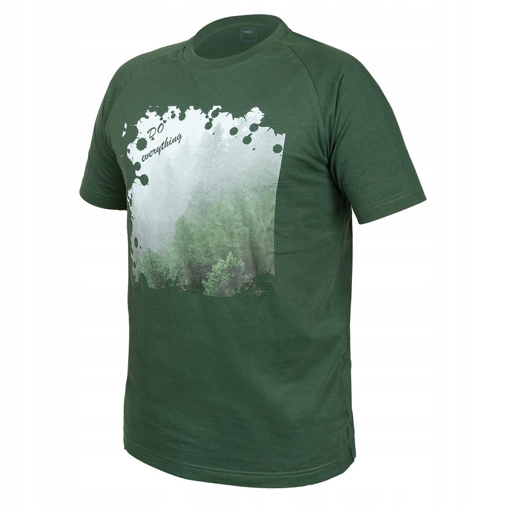 Men' Outdoor T-Shirt With Forest Print, Size , Neo Tools 81-6 1 Pc