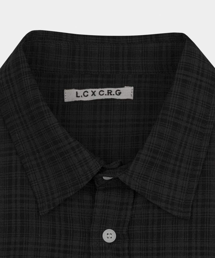 LETTERCOMO City Pop French Check Shirt Smoked Black