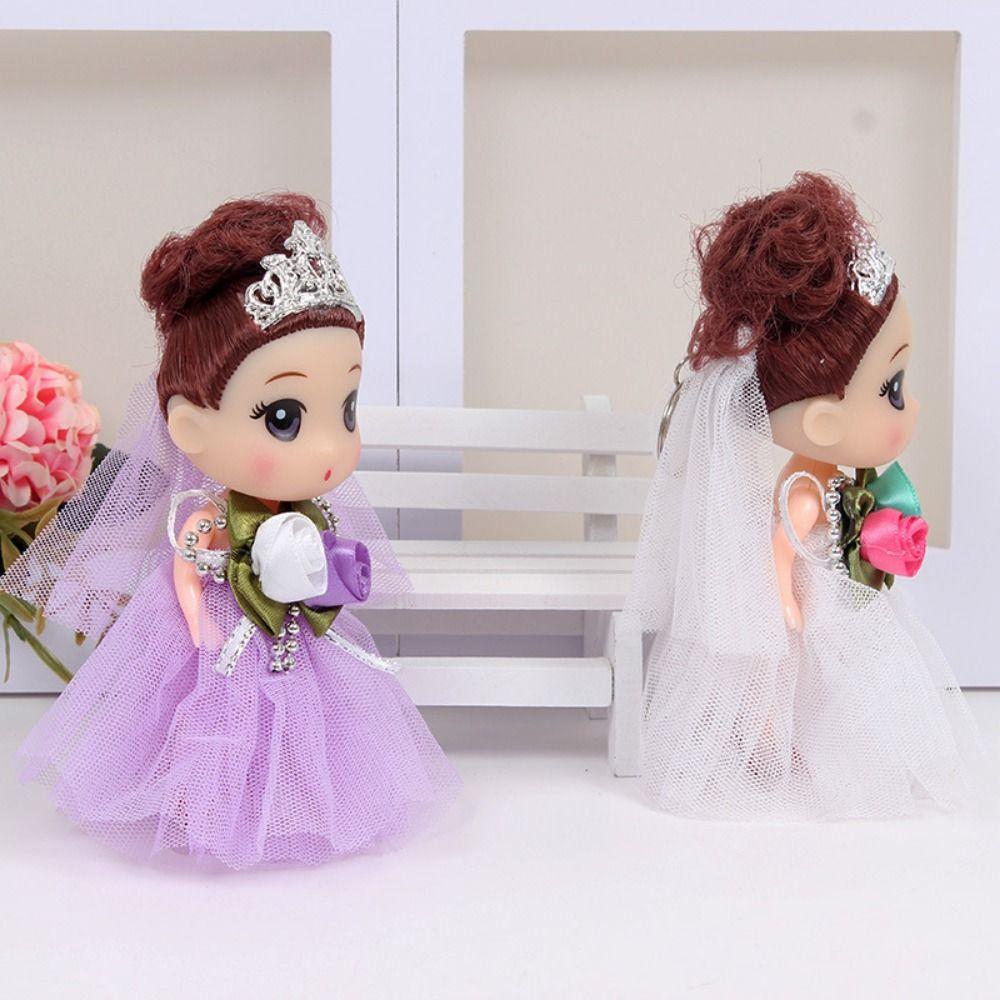 Korean Makeup Look Big Eyes Princess BJD Doll 12 Cm Wedding Dress Mini Girl Toy Birthday Gift