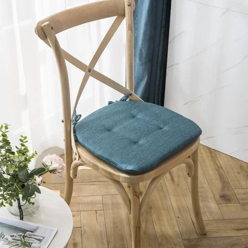 Chair Cushion with Straps Multi Color Dining Room Chair Cushions for Dining Chairs Sponge Seat Cushion Outdoor Garden Cushions