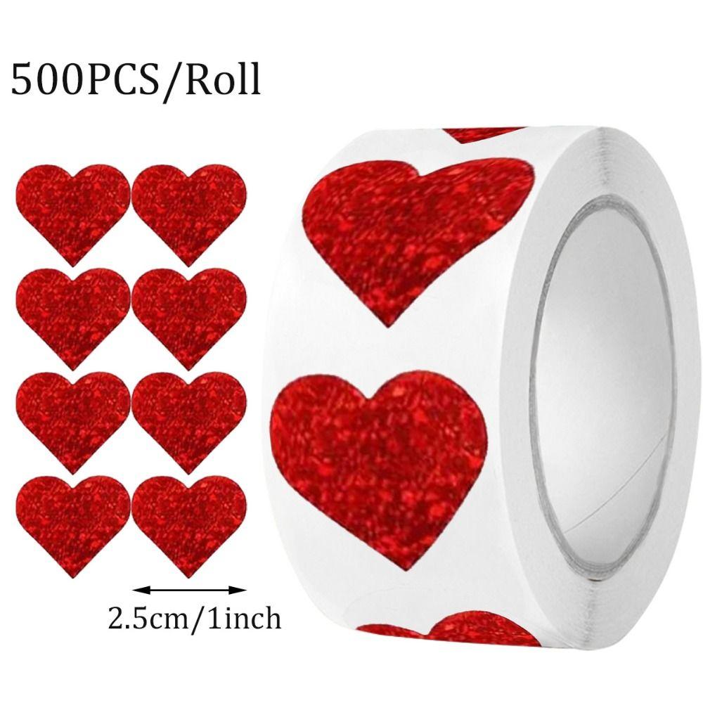 500pcs Sealing Stickers Love Heart Stickers Exquisite Blank Sealing Label Self-adhesive Handmade Reward Sticker Party