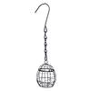 Bird Hanging Feeder with Chain Large Capacity Bite Resistant Iron Wire Cage Type Feeding