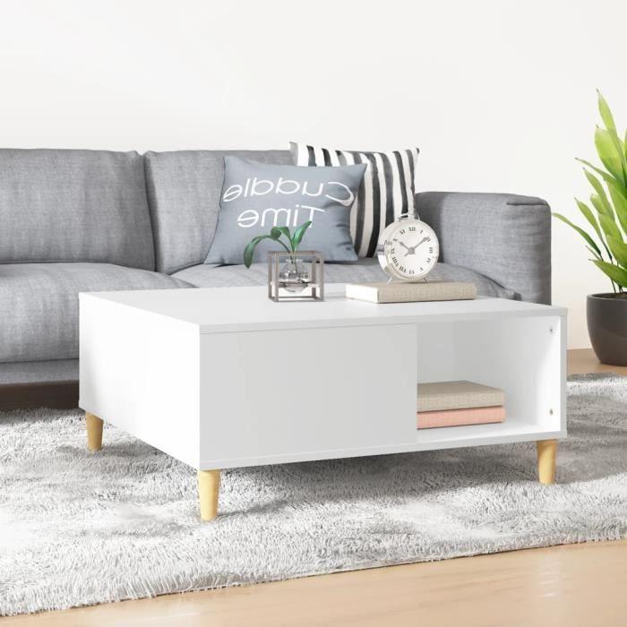 VidaXL Coffee Table White 80x80x36.5 Cm Engineered Wood 821092