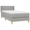 Maison Exclusive - Sommier à lattes de lit et matelas Gris clair 90x190 cm Tissu
