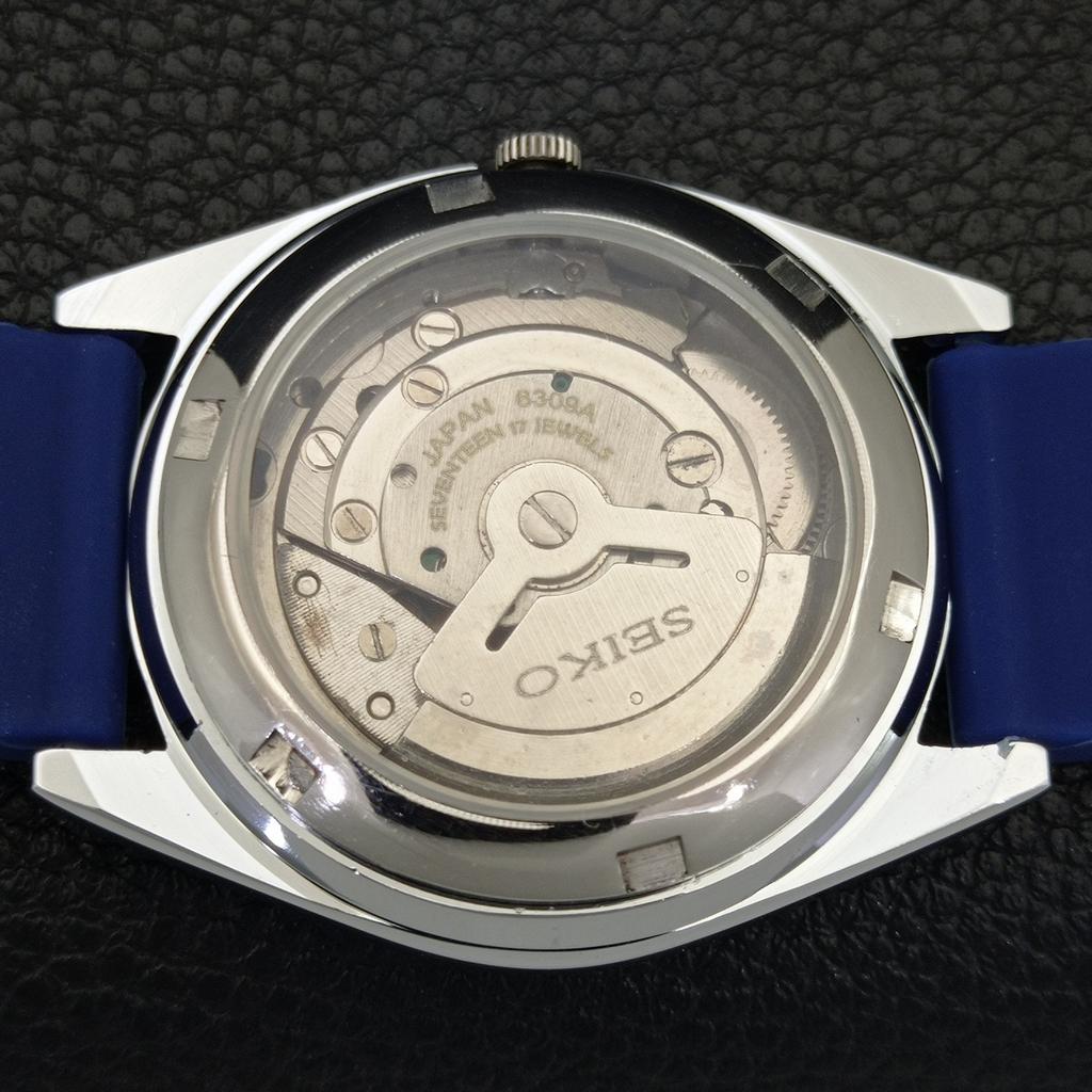 ЯПОНСКИЕ ВИНТАЖНЫЕ ОТРЕМОНТИРОВАННЫЕ МУЖСКИЕ АВТОМАТИЧЕСКИЕ ЧАСЫ SEIKO 5 6309A С СИННИМ ЦИФЕРБЛАТОМ a441688-1