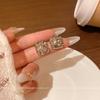 Изящные квадратные черные серьги-гвоздики с кристаллами, женские, легкая роскошь, нишевые, высококачественные, полностью инкрустированные бриллиантами, корейская версия, ретро, серьги с характером