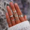 Simple Knuckle Midi Ring Set Vintage Plated Women/Girl Finger Stackable Rings Set DIY Jewelry Gifts