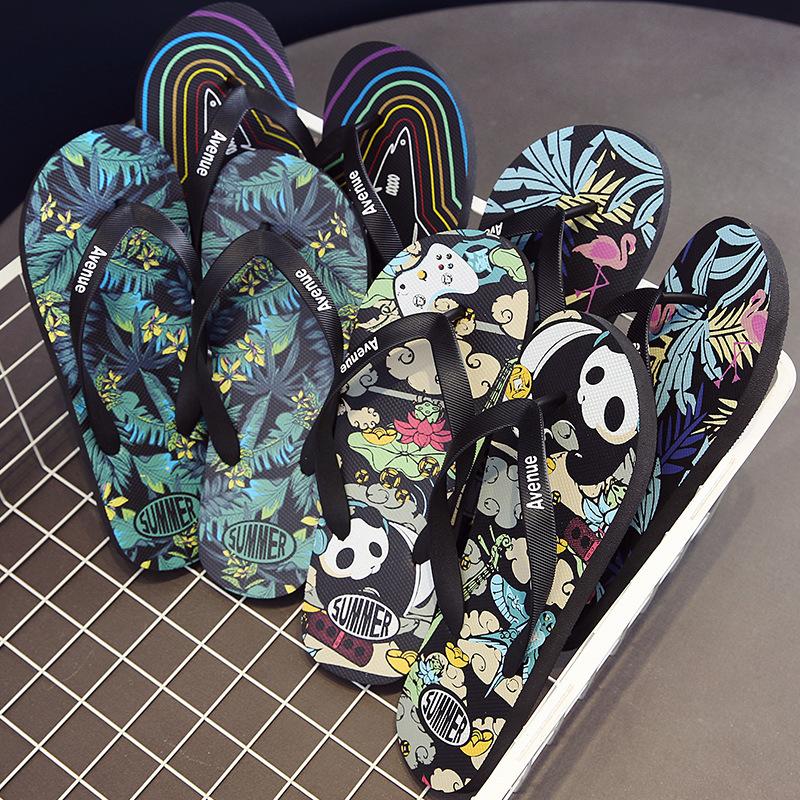 Модные мужские летние шлепанцы пляжные сандалии нескользящие повседневные туфли на плоской подошве тапочки Zapatos Chanclas De Hombre Chaussure Homme