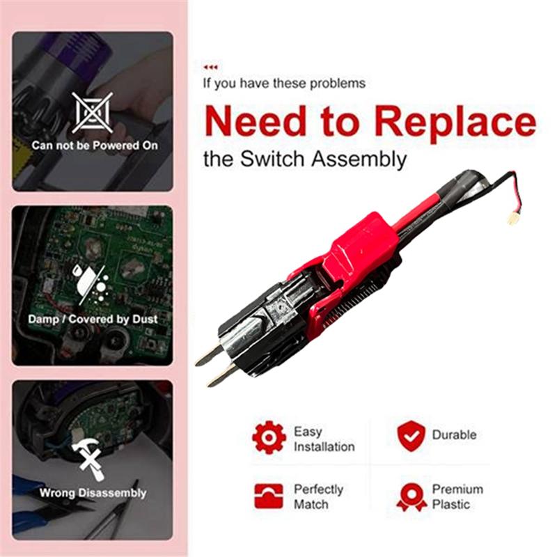 Спусковой механизм в сборе для пылесоса Dyson V10/V11/SV12/SV14, сменный, тип аккумулятора с защелкой