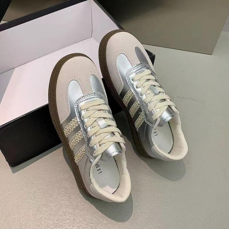 Retro Lace Edged Sneakers Popular In Spring and Autumn German Training Casual Shoes Simple and Minimalist