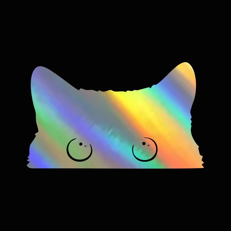 15*9 см милые автомобильные наклейки аксессуары бедный кот ворует с большими глазами часы виниловый чехол для стайлинга автомобиля водонепроницаемый