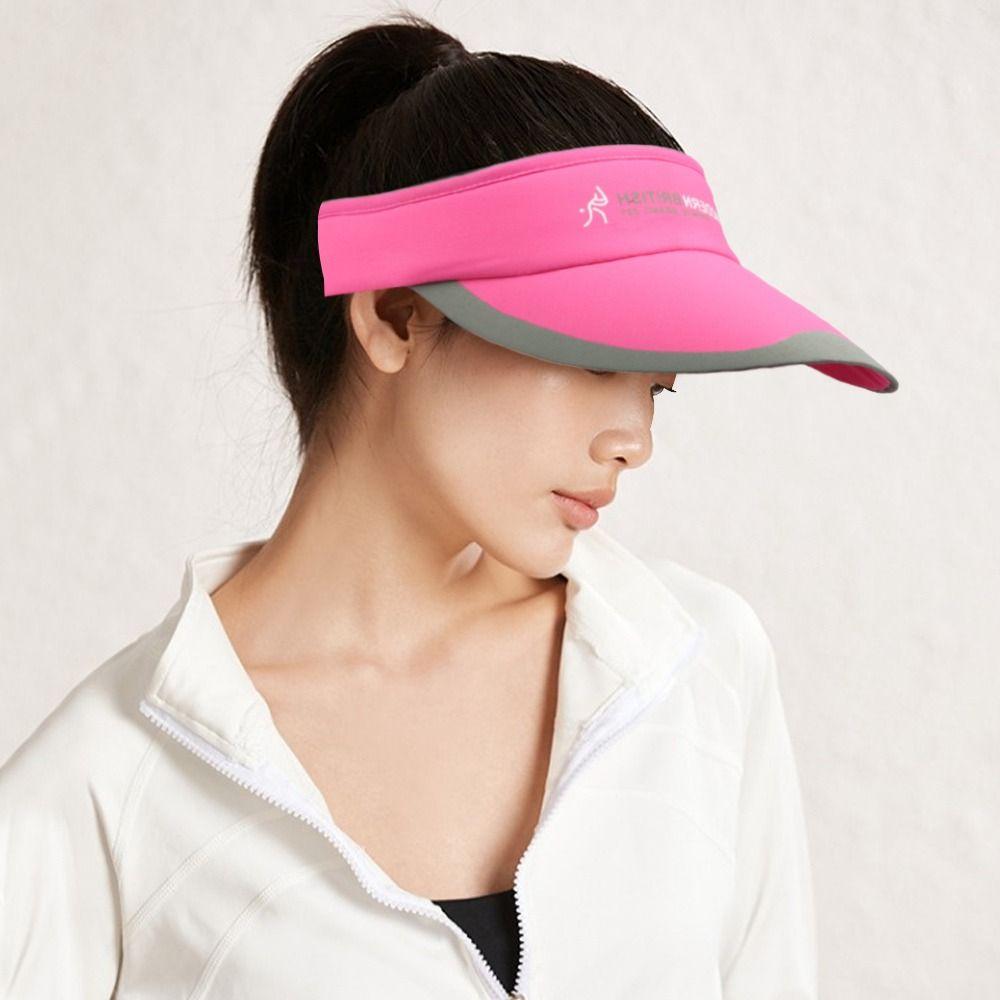 Spring Summer Tennis Golf Running Adjustable Sun Cap Sun Protection Visor Cotton Sunscreen Hat