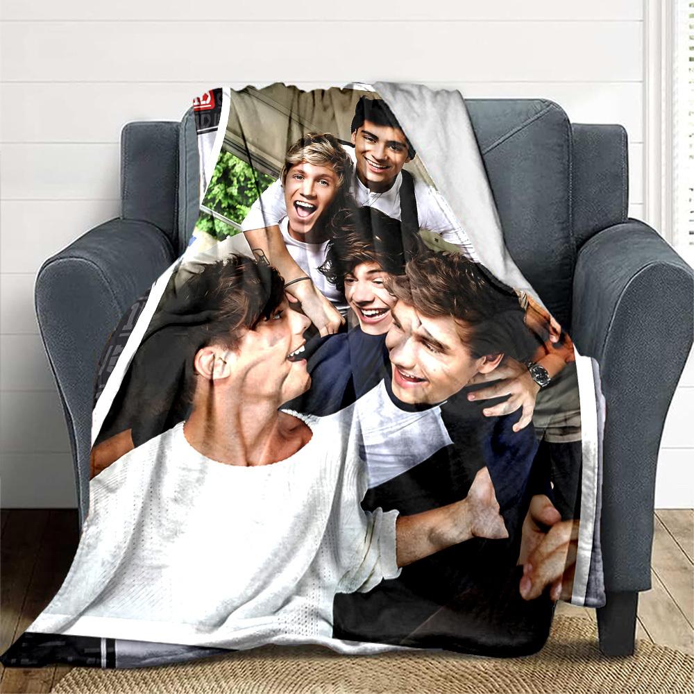 1 шт. Фланелевое одеяло One Direction, Мягкое, Дружелюбное к коже, С цифровой печатью, Различные размеры в наличии для семьи, друзей, на день рождения