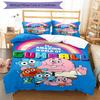 3pcs The Amazing World of Gumball1 pattern bedding set duvet cover set includes duvet cover &pillowcases, perfect all season bedroom decoration & gift