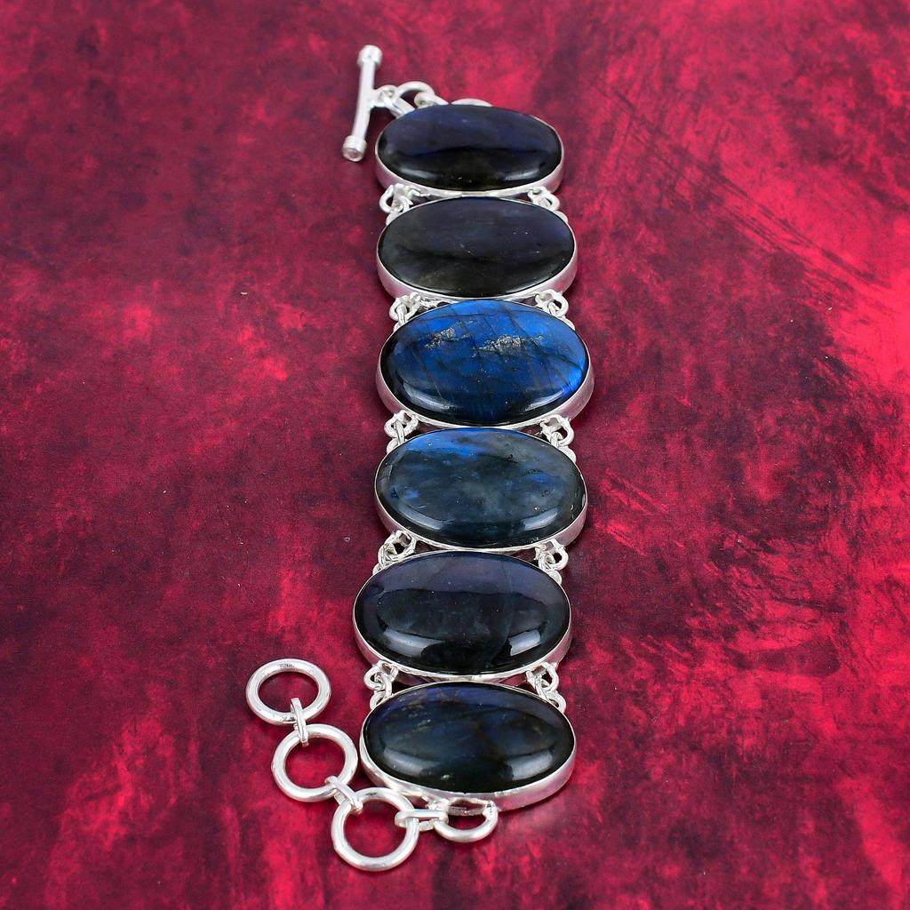 Labradorite 925 Solid Sterling Silver Necklace & Bracelet Jewelry Set For Her, Handmade Jewelry, Natural Gemstone Jewelry For Women