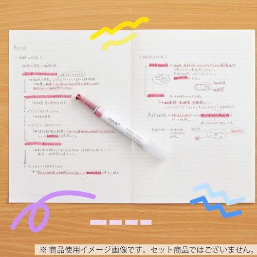 KOKUYO Marktus Highlighter Pens (2 Colors in One Pen) - 5-Pack PM-MT100-5S
