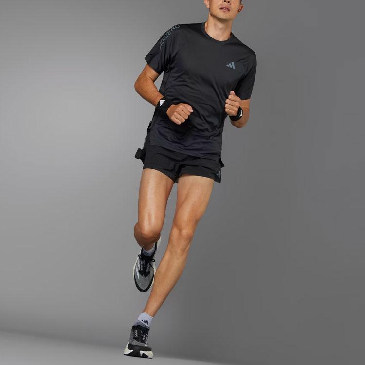 Adidas Мужская футболка для бега Adizero, черные, серые IK9718