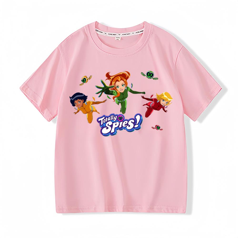 Totally Spies Manga Graphic Printing TEES 2026NEW 100%Cotton Round Neck Cartoon Boys/girls T Shirt Cartoon Print Cute Manga Tee-shirt Anime T-Shirts
