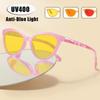 New Personalized Cat-Eye Night Vision Anti-Blue Light Plain Glasses Men's & Women's UV-Protective Eyewear Eye Protection