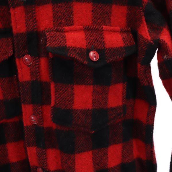 Woolrich Винтажная рубашка 70-х годов из смесовой шерсти в клетку с длинным рукавом S Красноватый Мужская Б/у