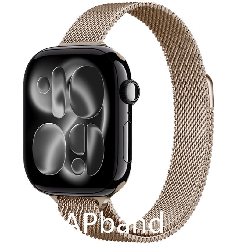 Strap For Apple Watch Band 46mm 44mm 45mm 40mm 42mm 41mm 49mm Milanese Loop correa Bracelet iWatch Series 11 10 Ultra 2 9 8 SE 3