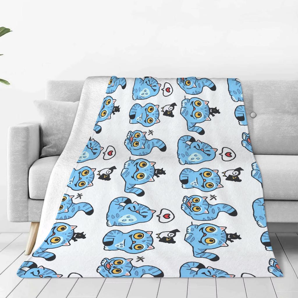 2025 Movie K-Pop Demon Hunters Cat Flannel Blankets Travel Living Room Bedroom Sofa Bithday Gifts For Kids Soft Throw Blanket