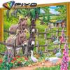 Full Square Round Diamond Embroidery Donkey Crystal Rinestone 5D Diamond Painting Animal Mosaic Duck Wall Stickers
