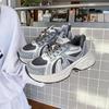 Thick-soled Cement Gray Dad Shoes for Women 2025 Spring New Versatile Sports and Leisure Heightening Lace-up Running Shoes for Women