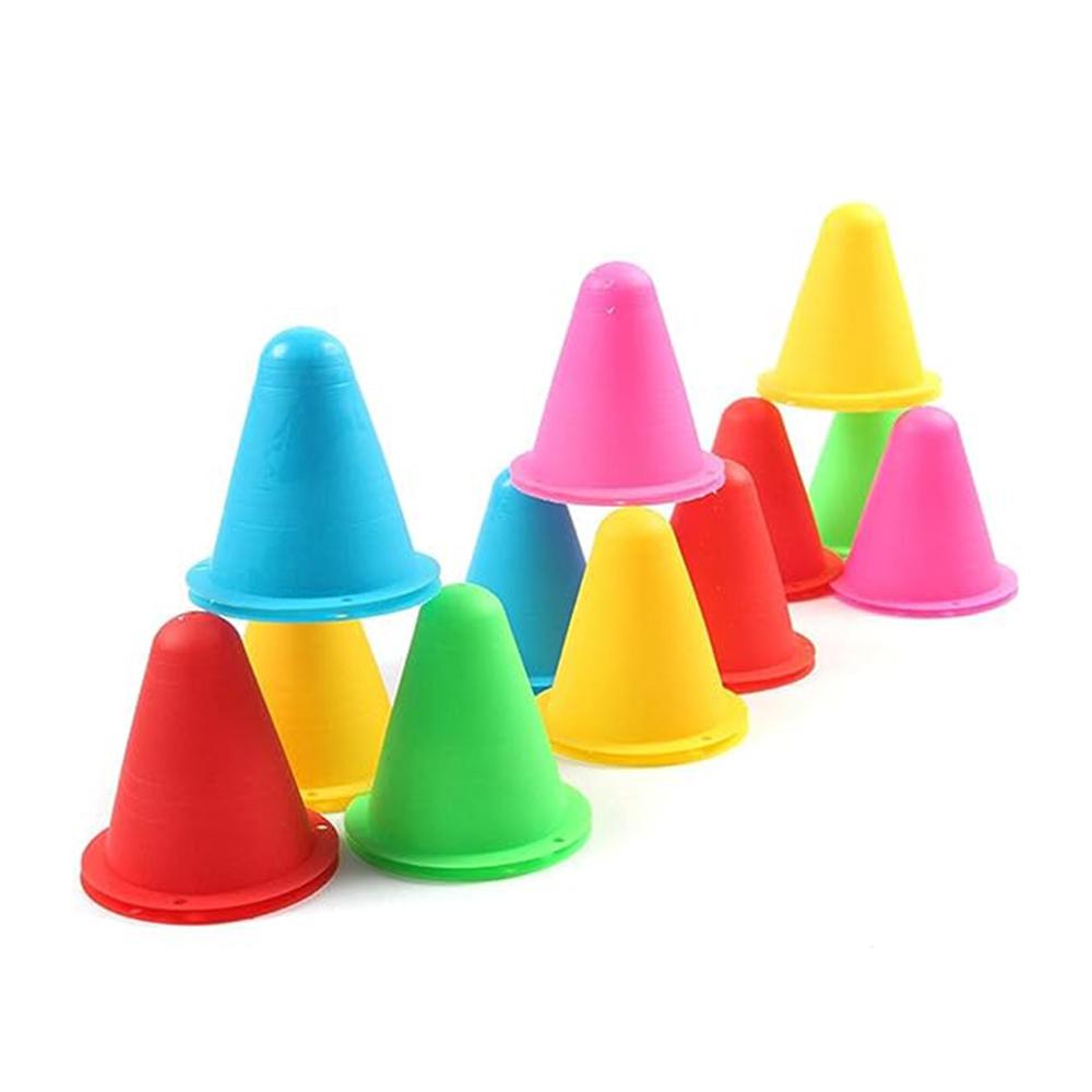 50 Штук Тренировочных Конусов для Роликовых Коньков, Препятствия Nimble Sports, Маленькие Конусы для Помещений и Улиц, 5 Разных Цветов