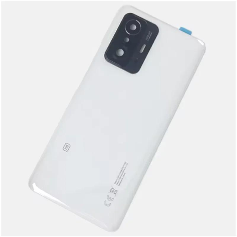 11T Pro Для Xiaomi 11T Pro Заднее стекло аккумулятора Для Mi 11t 5G Запасная задняя крышка Задний корпус с объективом
