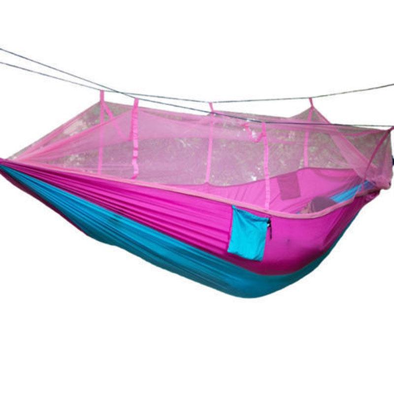 Spacious Double Person Hanging Hammock Bed With Anti-mosquito Net For Camping