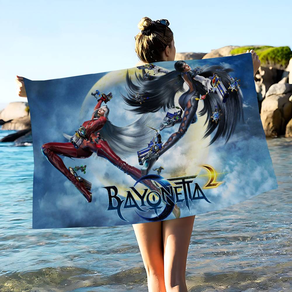 Игровое полотенце Bayonetta из микрофибры для пляжа, впитывающее, быстросохнущее, мягкое, для йоги, плавания, курорта, альпинизма