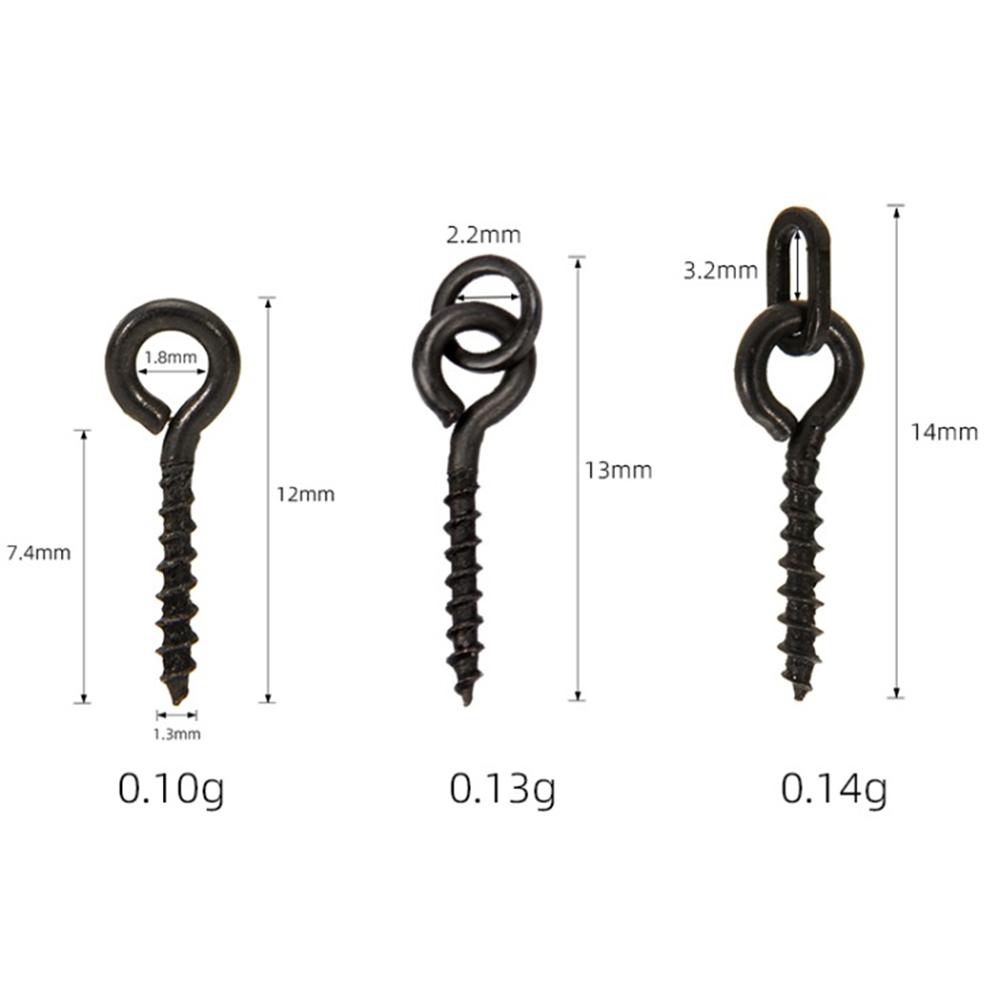 Надежный набор из 50 шт. стопоров-бусин для крючков, стопоров для карпа с винтовым колышком для насадки-бойла