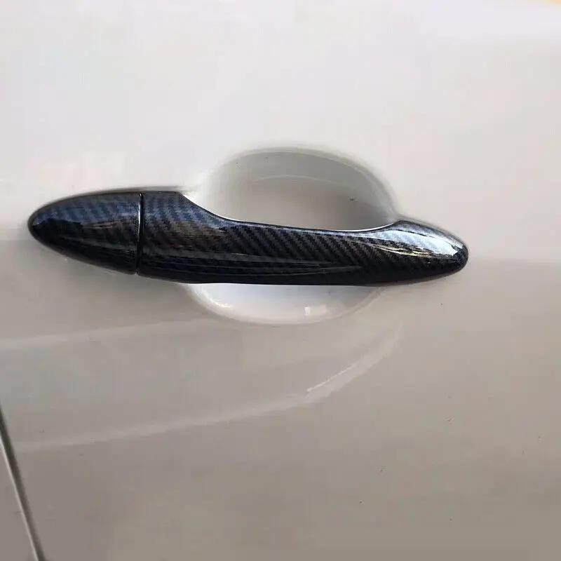 For Kia Cerato Forte K3 2013-2017 Car Carbon Fiber Style Exterior Door Handle Moulding Cover Trim Sticker Decor Auto Accessories