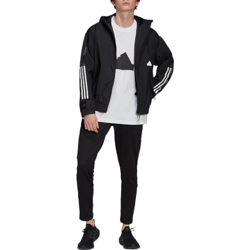 adidas Куртки Мужские Черные С Капюшоном Умеренные Другие HG2062