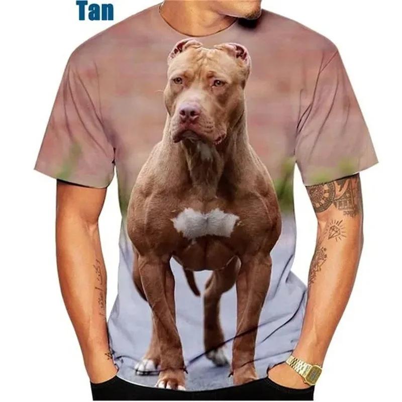 Новые летние футболки с 3D принтом «Бульдог», повседневная мужская и женская одежда с короткими рукавами, топ