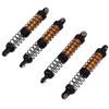4 Pack Metal RC Car Shock Absorbers High Strength 90mm RC Car Shocks for 1 10 Scale Models with 8 Spare Springs Gold