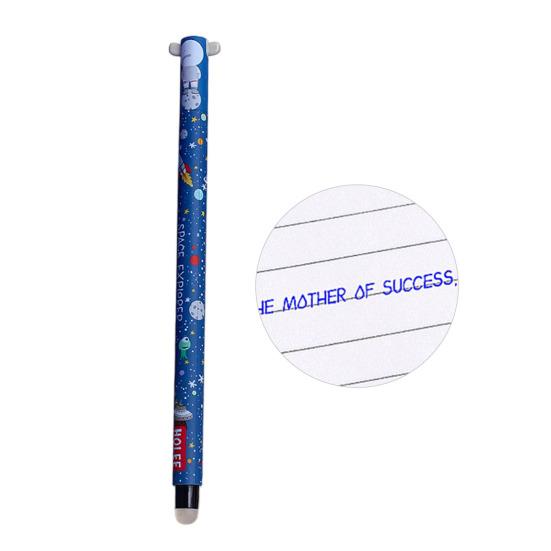 Стирающаяся ручка 0,7 мм с черными чернилами, с мягкой рукояткой, приятной для кожи, с милыми колпачками в виде животных, кнопочный механизм, перезаправляемые ручки, школьные принадлежности