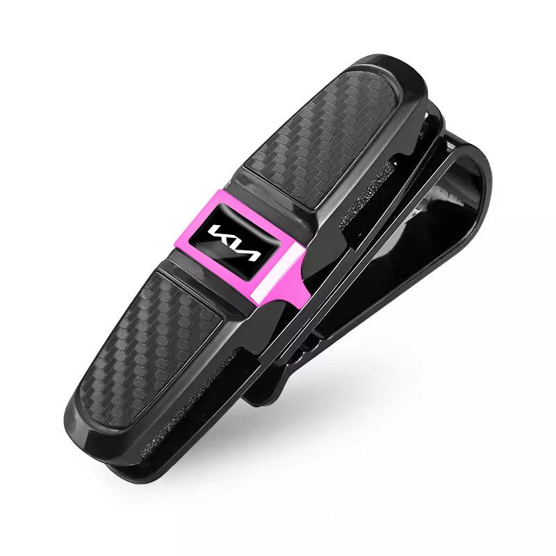 Two-sided Car Glasses Clip Car Visor Storage Bracket For KIA K3 Sportage Carnival K5 Seltos Pegas KX1 EV5 Sonet EV6 K4 EV3 Ceed MP2