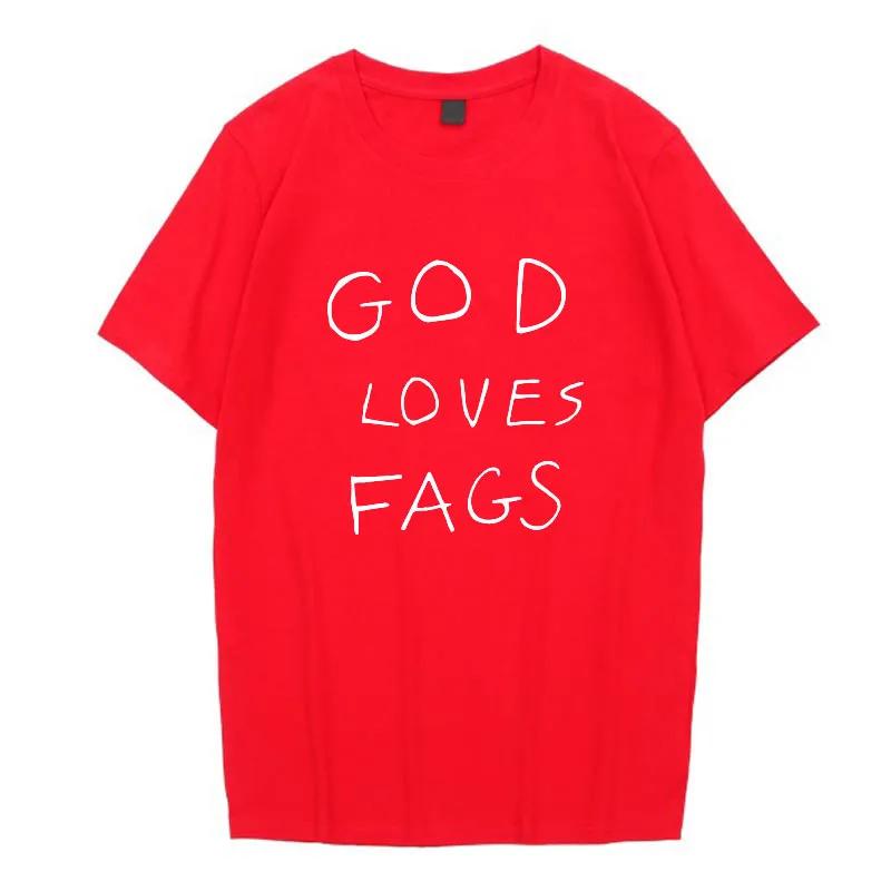 American drama Shameless God Loves Fags and woshort-sleeved cotton T-shirt shameless loose crew neck simple top