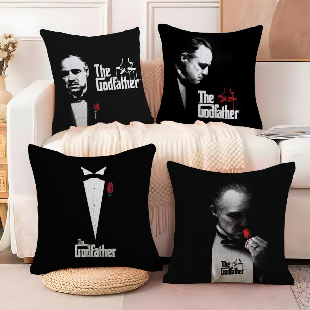 Film The GGodfather Cushion Cover Soft Plush Fabric DoubleSided Printed Sofa Cushion Cover for All Seasons Home Decor Gift