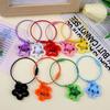 Creative  Keyrings Open Ring Buckle Hollow Out Star Pendant Colored Keychain For Diy Jewelry Making Key Ring Accessories